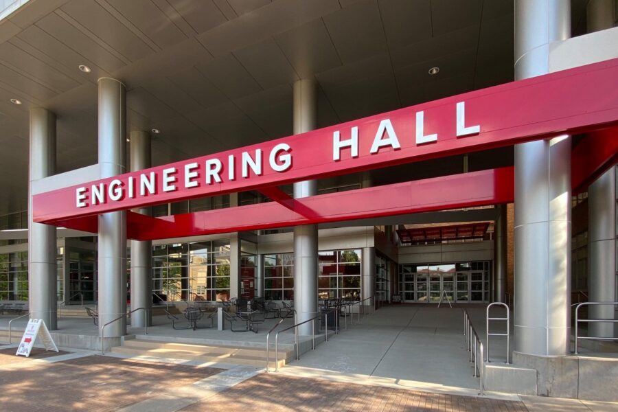 Front of Engineering hall building