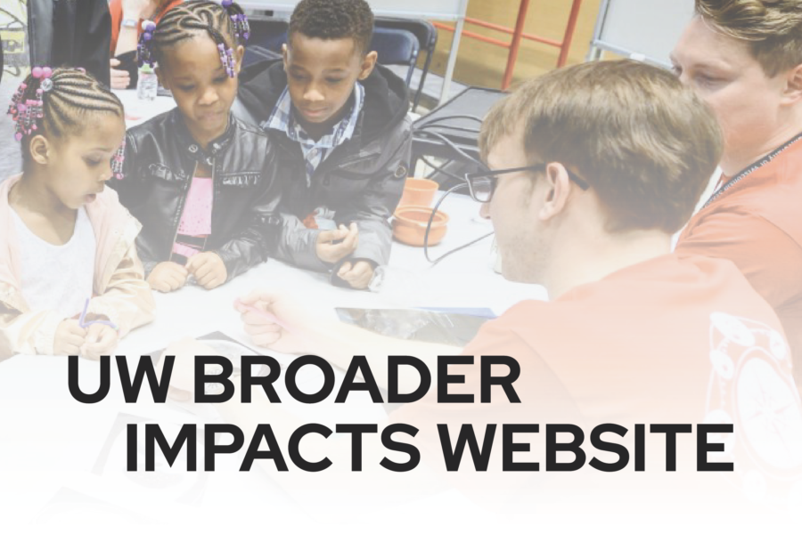 UW Broader Impacts Website featuring a picture of a science expedition